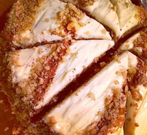 Flour-free Carrot Cake w/ Whipped Coconut Milk Icing